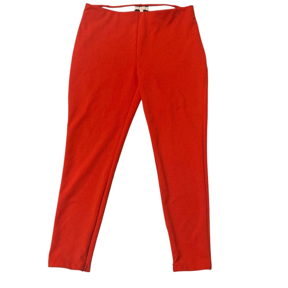 Chaus New York Pants Womens Large Red Elastic Waist Career Workwear